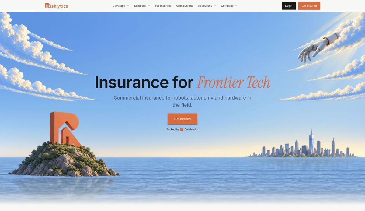 The Risklytics website I designed and built
